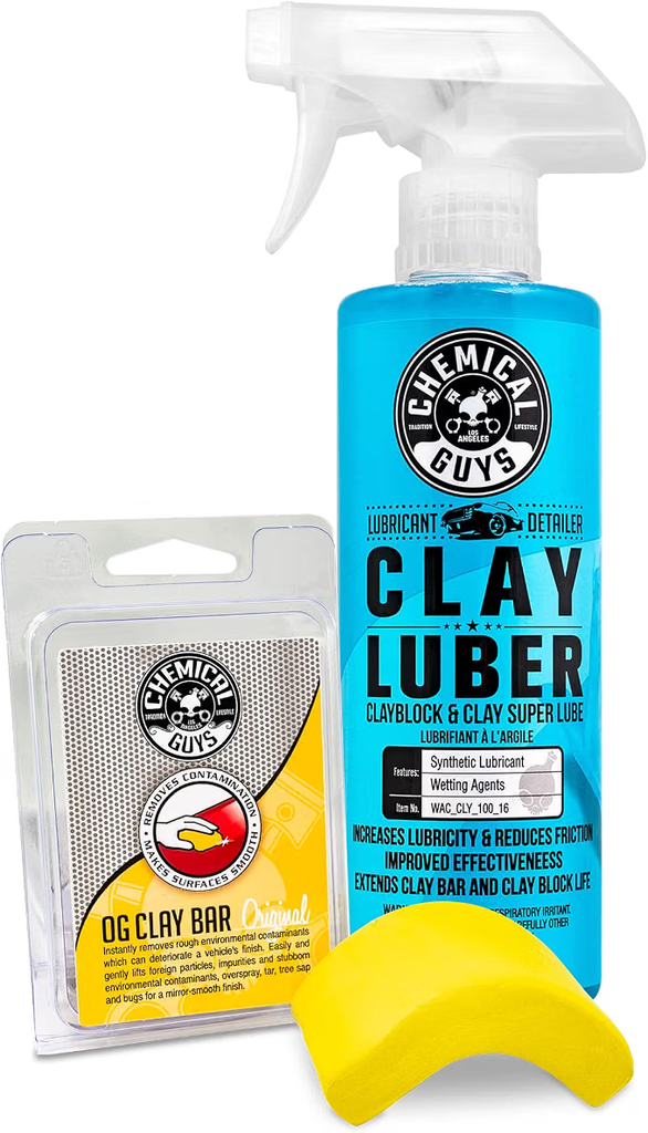 Chemical Guys, OG Clay Bar & Luber Synthetic Lube Kit, Medium Duty, 2-Piece
