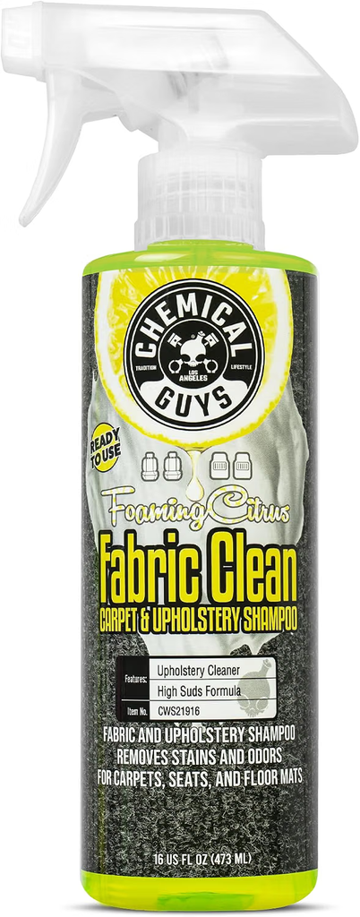 Chemical Guys, Citrus Fabric & Carpet Cleaner, Ready-to-Use Spray, 16 oz | Ready-to-use foaming spray lifts stains and odors from car seats, carpet and...
