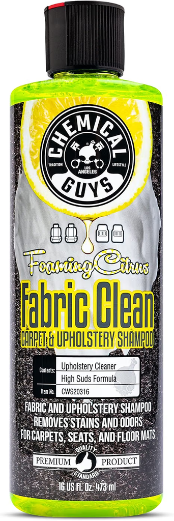 Chemical Guys, Foaming Citrus Fabric & Carpet Cleaner, Seats & Mats,