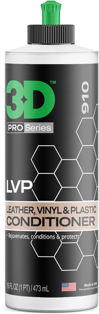 3D Leather, Vinyl & Plastic Interior Conditioner – Best Natural Matte Finish