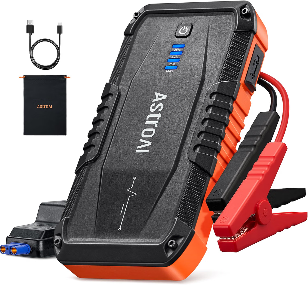 AstroAI S8 Car Battery Jump Starter 1500A - Portable 12V Lithium Jump Box | BOOST for Dead Battery, 3 Mode Flashlight, Power Bank & Smart Jumper