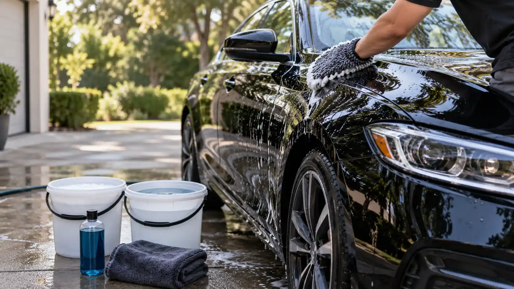 Wash a Black Car
