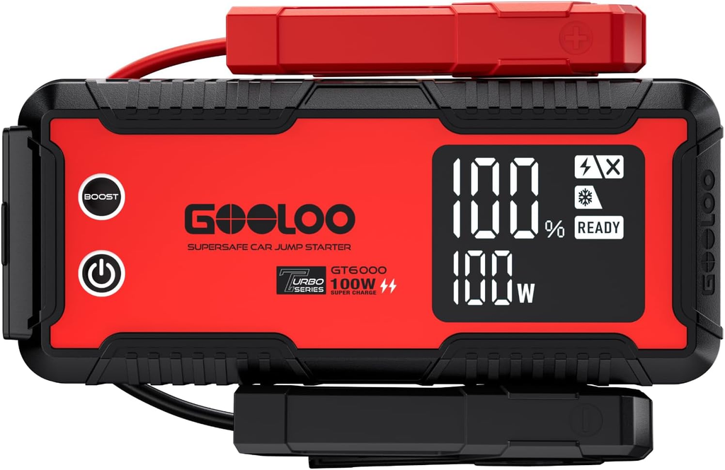 GOOLOO GT6000 Jump Starter 6000A 12V with 100W Bi-Directional Fast Charge
