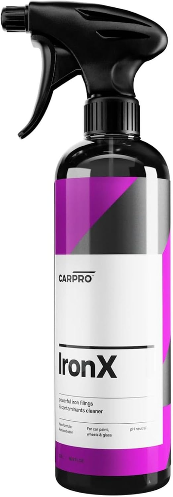 CARPRO IronX Iron Remover: Stops Rust Spots and Pre-Mature Failure of the Clear Coat, Iron Contaminant Removal - 500mL with Sprayer (17oz)
