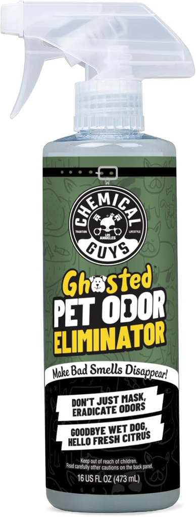 Chemical Guys, Ghosted Pet Odor Neutralizer Car Spray, Fresh Citrus, 16 oz | Citrus spray neutralizes pet odors deep in carpet, upholstery and fabric seats,...
