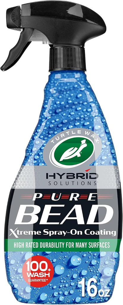 Turtle Wax Hybrid Solutions Pure Bead Car Coating Spray, 16 oz. (Pack of 1) | Clear Coat Paint Protection, Streak-Free, Safe for Glass, Metal, Plastics