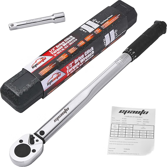 EPAuto 1/2-inch Drive Click Torque Wrench, 10-150 ft/lb, 13.6-203.5 N/m
