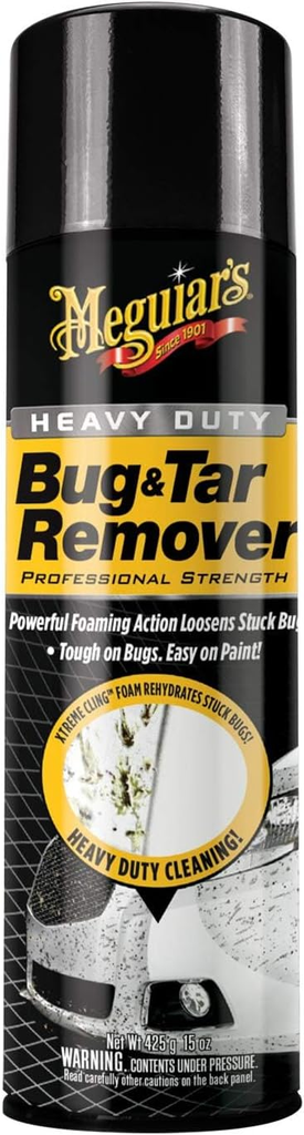 Meguiar's Heavy Duty Bug & Tar Remover, Quick Bug and Tar Remover Spray for Detailing, Pro Strength Clear Coat Safe