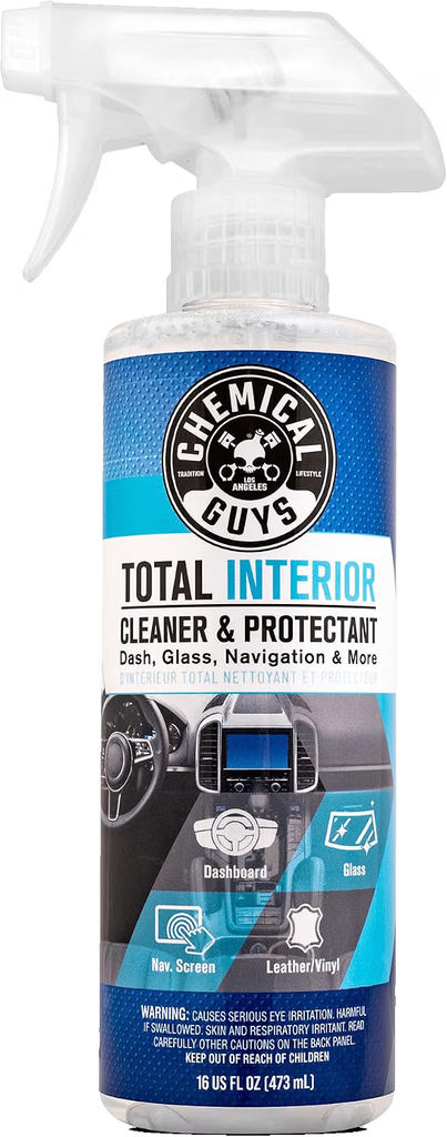 Chemical Guys, Total Interior Cleaner, Protectant & Car Detailer, 16 oz | Cleans car dashboards, seats, nav. screen, trim and glass in one step,...
