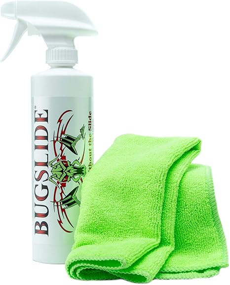 BugSlide 16 Oz Shop Kit Cleaner & Polisher with Microfiber Towel, Waterless