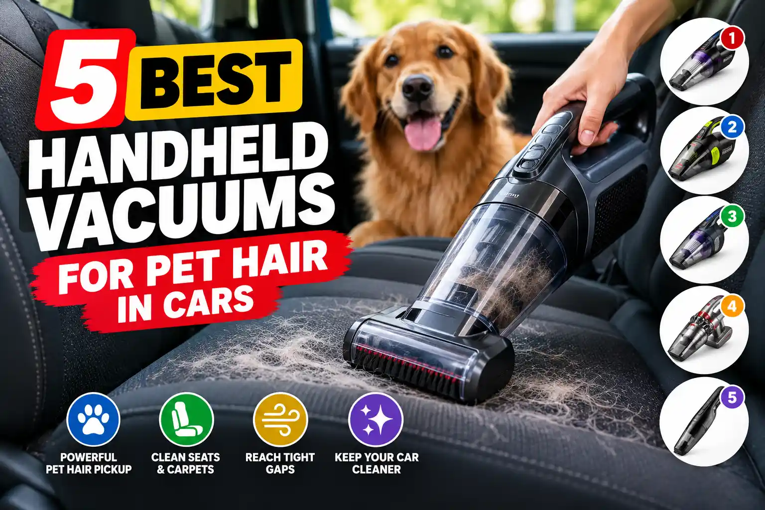 5 Best Car Vacuums for Pet Hair