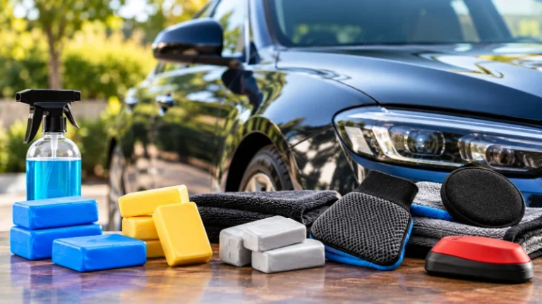 Car Care Clay Bar Detailing Setup
