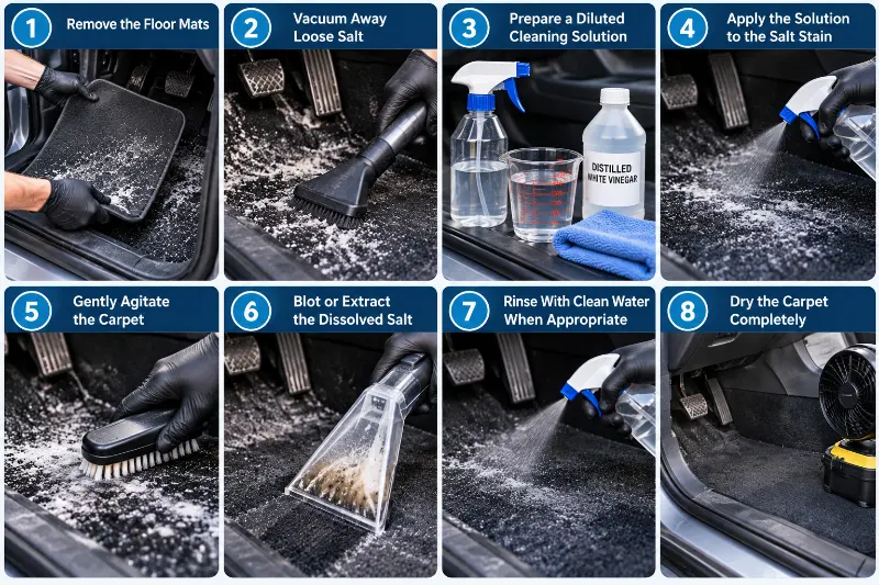 Step-by-Step: How to Get Salt Out of Car Carpet
