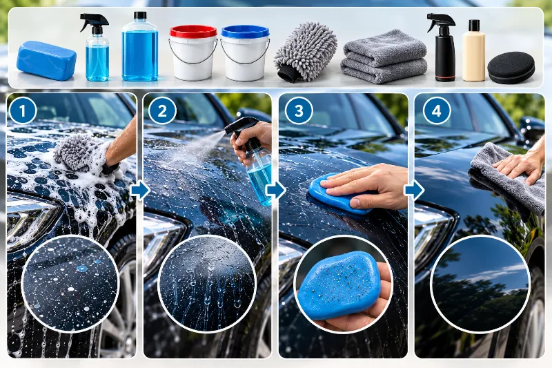 How to Remove Paint Overspray From a Car With a Clay Bar