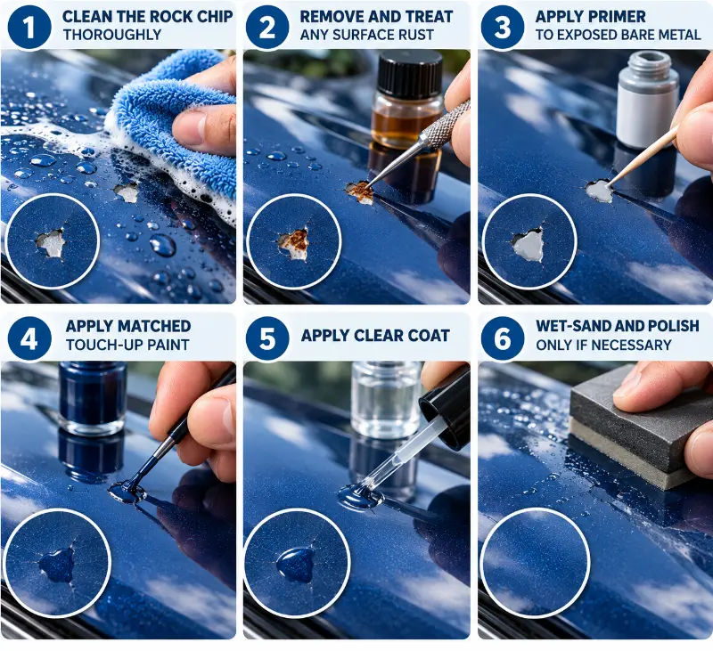 Six-Step Rock Chip Repair Guide