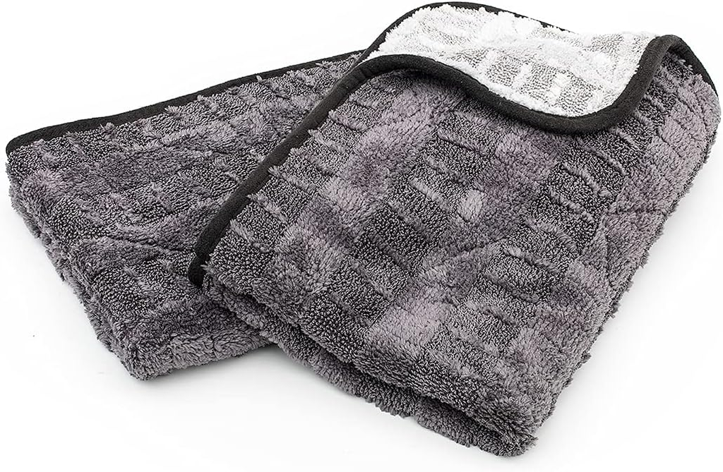 
The Rag Company Gauntlet Car Drying Towel, Ice Grey/Grey, 15x24 in