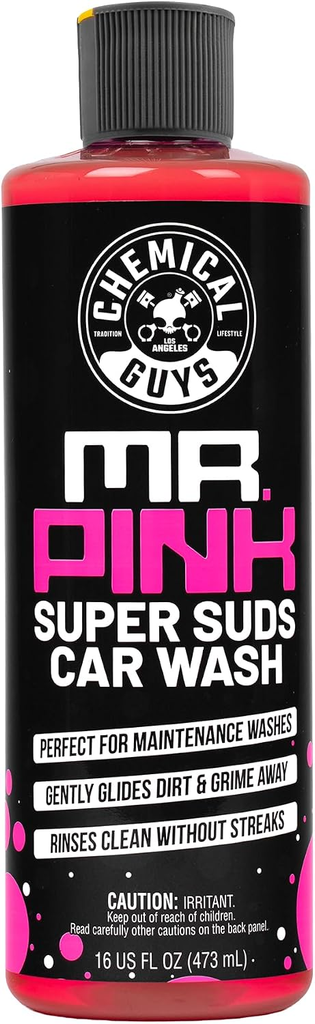 Chemical Guys, Mr. Pink Car Wash Soap, Foam Cannon & Bucket Wash,
