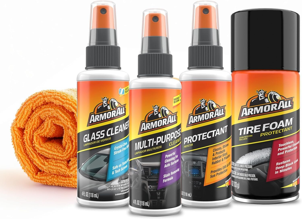 Armor All Car Cleaning Kit, Interior and Exterior, 5-Piece Kit