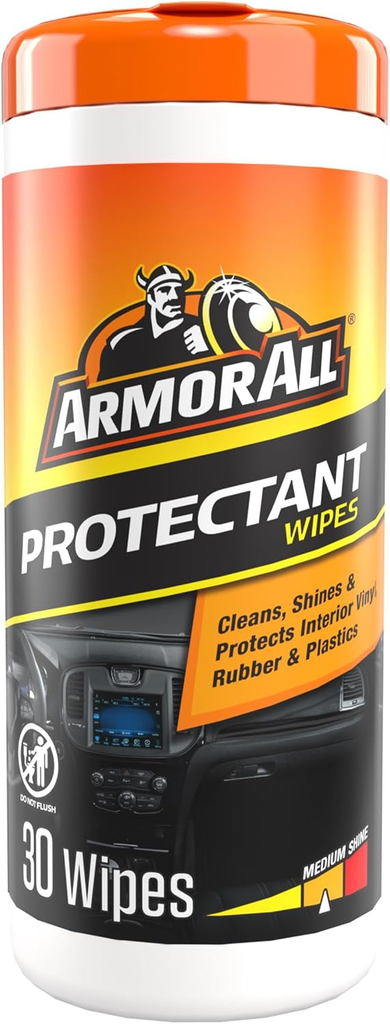 Armor All Car Protectant Wipes for Vinyl, Rubber, Plastic, 30 Count