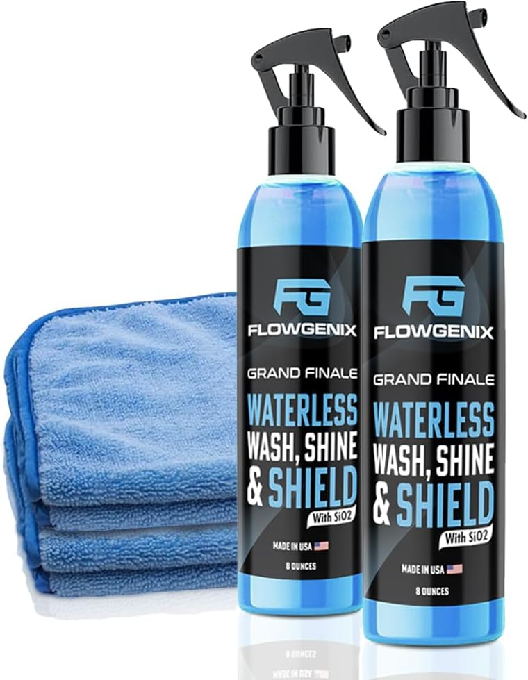
Flowgenix™ Waterless Car Wash Spray 8 oz - Motorcycle Cleaner